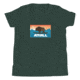 Atoll Board Co Youth Short Sleeve T-Shirt with Atoll Sunset Bison Original Graphic - Heather Forest, M - Heather Forest,M, 630D3D29868CDHeather-Forest-M