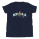 Atoll Board Co Youth Short Sleeve T-Shirt with Atoll Vibes Pineapple Graphic - Navy, M - Navy,M, 630D3BD90C299Navy-M