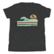 Atoll Board Co Youth Short Sleeve T-Shirt with Atoll Wave Graphic - Dark Grey Heather, L - Dark Grey Heather,L, 630D458333F37Dark-Grey-Heather-L