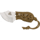 Attack-Rescue-Survive Shanghai Shank Fixed Blade Neck Knife, Bead Blast, Skeletonized Handle w/ Coyote Tan Cord Wrap Grip ARS07CT