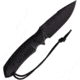Attleboro Knives The Attleboro Fixed Blade Knife, 9.75in Overall, 4.5in, S35VN, Black Cerakote Plain Drop Point Blade, Black Canvas Micarta Handle, Boltaron Sheath, AK-10121