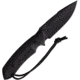 Attleboro Knives The Attleboro Fixed Blade Knife, 9.75in Overall, 4.5in, S35VN, Black Cerakote Partially Serrated Drop Point Blade, Black Canvas Micarta Handle, Boltaron Sheath, AK-10111