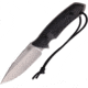 Attleboro Knives The Attleboro Fixed Blade Knife, 9.75in Overall, 4.5in, S35VN, Stonewash Plain Drop Point Blade, Black Canvas Micarta Handle, Boltaron Sheath, AK-10124