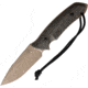 Attleboro Knives The Attleboro Fixed Blade Knife, 9.75in Overall, 4.5in, S35VN, Coyote Brown Cerakote Plain Drop Point Blade, Black Canvas Micarta Handle, Boltaron Sheath, AK-10122