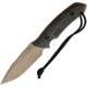Attleboro Knives The Attleboro Fixed Blade Knife, 9.75in Overall, 4.5in, S35VN, Coyote Brown Cerakote Plain Drop Point Blade, Black Canvas Micarta Handle, Boltaron Sheath, AK-10122