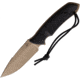 Attleboro Knives The Attleboro Fixed Blade Knife, 9.75in Overall, 4.5in, S35VN, Coyote Brown Cerakote Partially Serrated Drop Point Blade, Black Canvas Micarta Handle, Boltaron Sheath, AK-10112