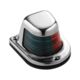 Attwood Marine 1-Mile Deck Mount, Bi-Color Red/Green Combo Sidelight, 12V, Stainless Steel Housing, 66318-7