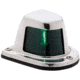 Attwood Marine 1-Mile Deck Mount, Green Sidelight, 12V, Stainless Steel Housing, 66319G7