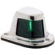 Attwood Marine 1-Mile Deck Mount, Green Sidelight, 12V, Stainless Steel Housing, 66319G7