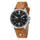 AVI-8 Hawker Harrier II Watch Quartz Japan 3 Hands with Day and Date, Black/Tan AV-4003-02