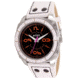 Axcent Pimp Watch, White Band, Black Face, Orange Numerals X17001-261