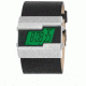 Axcent Tilt Watch, Black Strap, Green Face, Black Digits X18021-407