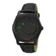 Axcent Turbine Watch, Black Strap, Black Face, Green Hands X25001-437