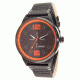 Axcent Splash Watch, Black Strap, Brown Face, Orange Numerals X26001-267