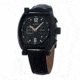 Axcent Haparanda Watch, Black Strap, Black Face, Silver Hands X3100b-267