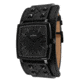 Axcent Spike Square Watch, Black Strap, Black Face, Black Hands X36001-237