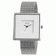 Axcent Hope Square Watch, Silver Mesh, White Face, Black Hands X40393-152