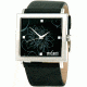 Axcent Dream Square Watch, Black Strap, Black Face, Silver Hands X40604-247