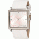 Axcent Dream Square Watch, White Strap, White Face, Silver Hands X40604-641