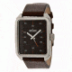 Axcent Graphic Watch, Dark Brown Strap, Dark Brown Face, Silver Hands X42711-736