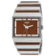Axcent Brick Watch, Silver+Brown Bracelet, Brown Dial, Silver Hands X56363-818