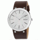 Axcent Slick Watch, Brown Strap, Silver Face, Silver Hands X58001-636