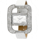 Axcent Eccentric Watch, White Strap, White Face, Silver Hands, Crystals X59984-631