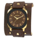 Axcent The Rock Round Watch, Brown Strap, Brown Face, Gold Hands X61627-736