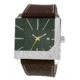 Axcent The Edge Watch, Brown Strap, Forest Green Face, Multicolored X63402-736