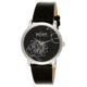 Axcent Dream Round Watch, Black Strap, Black Face, Silver Hands X64352-257