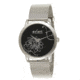 Axcent Dream Round Watch, Silver Mesh Strap, Black Face, Silver Hands X64354-252