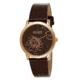 Axcent Dream Round Watch, Brown Strap, Brown Face, Rose Gold Hands X6435r-756