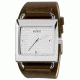 Axcent Loud Watch, Brown Strap, Silver Face, Silver Hands X80202-646