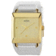 Axcent Loud Watch, White Strap, Gold Face, Gold Hands X80202-741