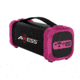 AXESS Indoor/Outdoor Bluetooth Media Speaker w/ 3.5mm Line-In Jack, Rechargeable Battery and Subwoofer, Pink SPBT1073PK