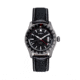 Axwell Leather-Band Watch w/Date, Black, AXWAW102-1, Black, One Size, AXWAW102-1
