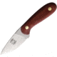 B Merry Red Canvas Micarta Hunter Knife, 7in Overall, 3in, AUS-8, Mirror Blade, Red Canvas Micarta Handle, Leather Sheath, BMK-H1 MIC R