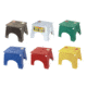 B &amp; R Plastics E Z Foldz Folding Step Stool 9 Assorted Colors, Pack of 6, 101-6AS-ASST