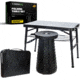 Rhino USA Folding Camping Table &amp; Stool Set C60177C9, CA-FRTABSTL-BLK