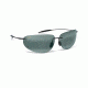 Maui Jim Backyards Sunglasses w/ Gloss Black Frame and Neutral Grey Lenses - 424-02, Quarter View