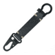 Baladeo Colonel Keychain Carabiner with Black Leather, 6.25in X 1.25in X .43in, Key Holder With Black Leather And Painted Steel Tactical Snap Shackle And Omega Shackle, EDC002