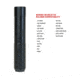 Banish HNT 30-V2 Gold TI MB .30 Caliber Suppressor, 5/8x24, 1.593x8.2in, Black, 100000111288