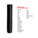 Banish HNT 46-V2 TI DTM 5.56x45mm NATO Suppressor, 5/8x24, 1.54x8 in, Black, 100000111324