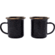 Barebones Enamel Espresso Cup Set, Charcoal, CKW-344