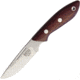 Bark River Adventurer Fixed Blade Knife, 6.75in Overall, 3.25in Satin Elmax Steel Drop Point, Burgundy Canvas Micarta Handle, Sheath, 05-141MBU