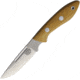 Bark River Adventurer II Elmax Fixed Blade Knife, 7.75in Overall, 3.5in Satin Elmax Steel Blade, Natural Canvas Micarta Handle, Brown Leather Belt Sheath, 05-143MNC