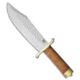 Bark River Bark River V-44 Bowie Fixed Blade Knife Stacked Leather 9" Satin, Brown, A2, adult, BHQ-78790