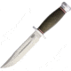 Bark River Boone II Fixed Blade Knife, Boone Ii, 10.5in Overall, 6in Satin A2 Tool Steel Clip Point Blade, Green Canvas Micarta Handle, Brown Leather, 08-211MGC