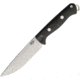 Bark River Bravo Vortex Rampless Black Fixed Blade Knife, 5.25in, A2 Tool Steel, Drop Point, Black, Canvas Micarta Handle BA07117RMBC