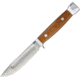 Bark River Canoe Natural Canvas Fixed Blade Knife, 4.5in, A2 Tool Steel, Standard Edge, Satin, Natural, Canvas Micarta Handle BA10110MNC
